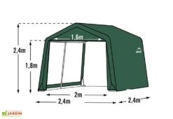 Abri De Jardin En Toile Polyéthylène Et Acier 5,76 M² 9 Abri De Jardin En Toile Polyéthylène Et Acier 5,76 M² -Promos Jardin Garage Magasin schema abri jardin toile polyethylene acier 5m2