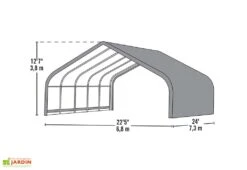 Abri Souple Pour Animaux En Polyéthylène 49,6 M² 11 Abri Souple Pour Animaux En Polyéthylène 49,6 M² -Promos Jardin Garage Magasin schema dimensions abri animaux 49m2