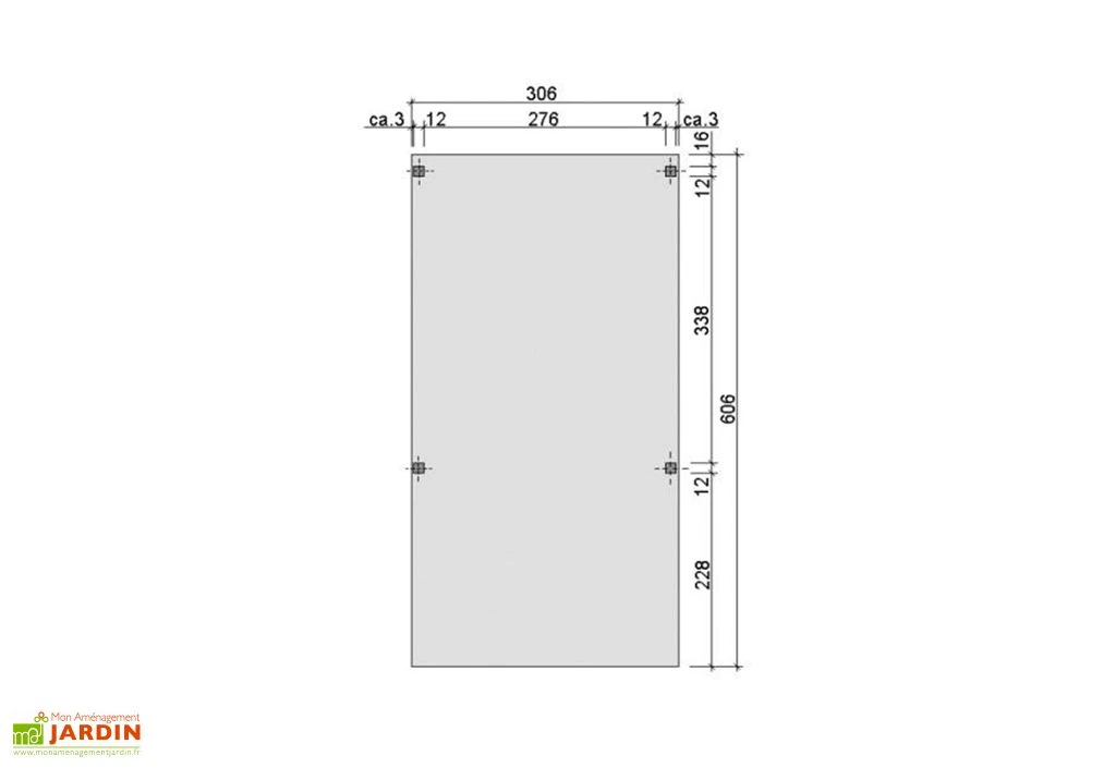 Carport Simple En Bois De Pin Traité Sans Couverture – 18,48 M² 2 Carport Simple En Bois De Pin Traité Sans Couverture – 18,48 M² – Image 2