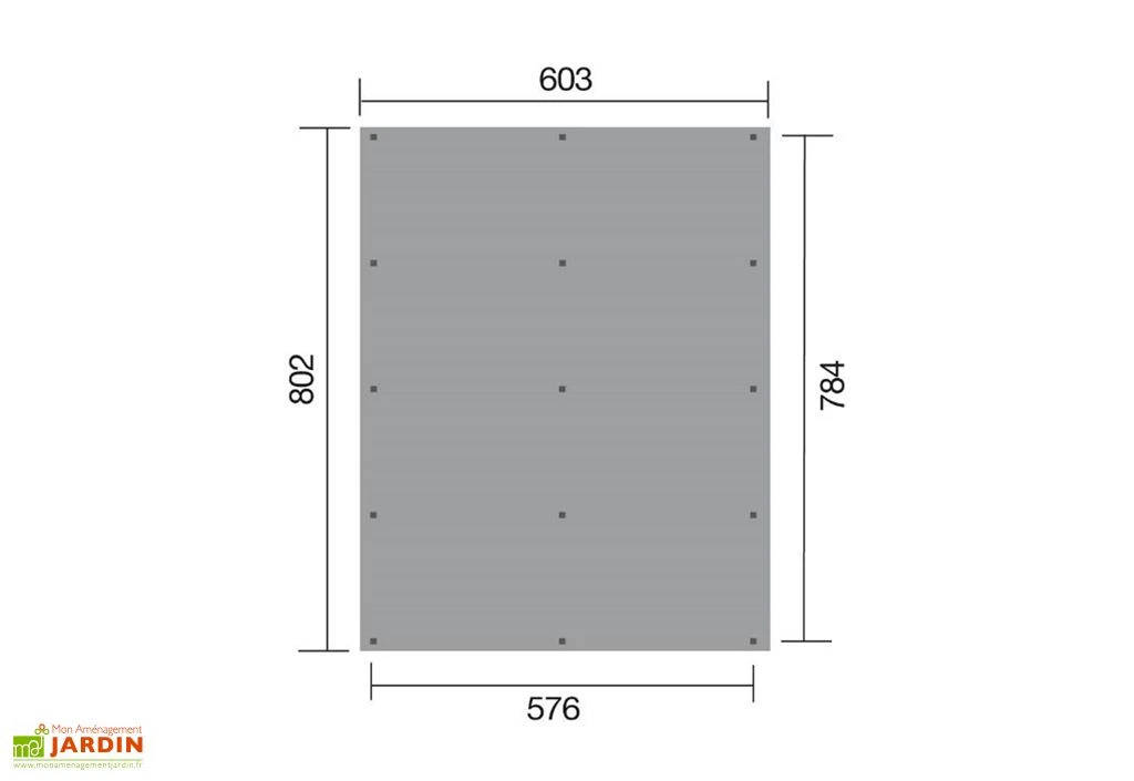 Carport Double En Bois De Pin Traité Et Toit Acier Galvanisé – 47,27 M² 2 Carport Double En Bois De Pin Traité Et Toit Acier Galvanisé – 47,27 M² – Image 2