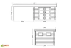 Abri De Jardin Bois Lounj 28 Mm (300x581) 5 Abri De Jardin Bois Lounj 28 Mm (300x581) -Promos Jardin Garage Magasin schema dimensions chalet jardin bois