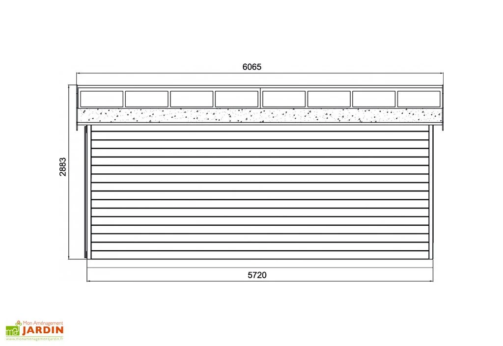 Solid Garage En Bois De Pin Brut Avec Porte Motorisée - Torino 20,9 M² 3 Solid Garage En Bois De Pin Brut Avec Porte Motorisée - Torino 20,9 M² – Image 3
