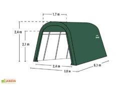 Garage En Toile Polyéthylène Et Acier 18,3 M² 9 Garage En Toile Polyéthylène Et Acier 18,3 M² -Promos Jardin Garage Magasin schema garage souple polyethylene acier 18m2