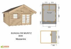 Bungalow De Week-end Muritz (430x560x359) 11 Bungalow De Week-end Muritz (430x560x359) -Promos Jardin Garage Magasin schema muritz15543563000