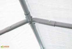 Garage En Toile Polyéthylène Et Acier 18,3 M² Anthracite -Promos Jardin Garage Magasin structure garage toile polyethylene acier 18m2 anthracite