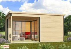 Promos Jardin Garage Magasin 13 Studio De Jardin En Bois 25 M² Ep. 44 Mm – Doméo 6 Plus + Terrasse