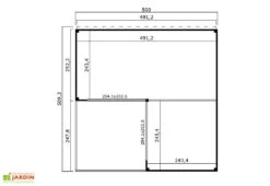 Studio De Jardin En Bois 25 M² Ep. 44 Mm – Doméo 6 Plus + Terrasse -Promos Jardin Garage Magasin studio jardin habitable bois domeo 6 plus v2 25m2 plan