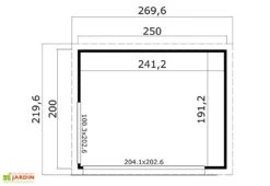 Bureau De Jardin En Bois 5 M² Ep. 44 Mm – Doméo Mini Plus -Promos Jardin Garage Magasin studio jardin habitable bois domeo mini 6m2 plan
