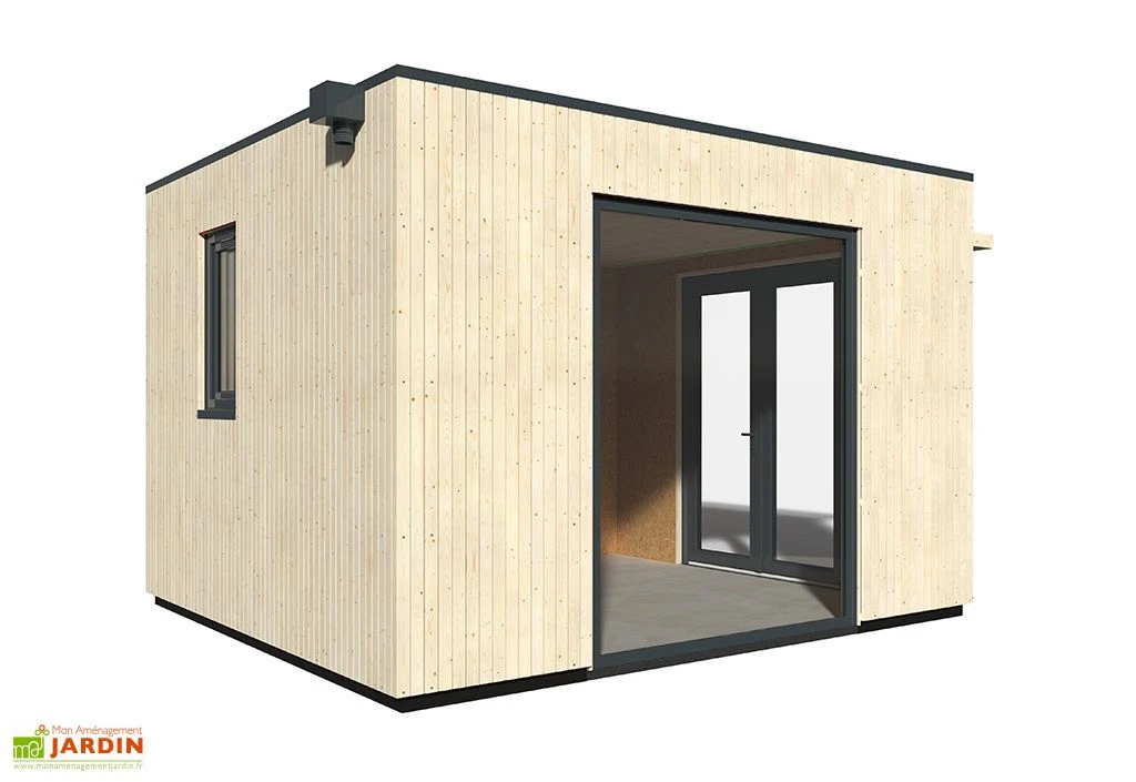 Studio De Jardin Modulable En Bois De Sapin Brut Como 13 M² 4 Studio De Jardin Modulable En Bois De Sapin Brut Como 13 M² – Image 4