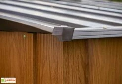 Abri De Jardin En Acier Galvanisé Imitation Bois 7 M² -Promos Jardin Garage Magasin toiture abri jardin acier galvanise imitation bois