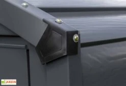 Armoire De Jardin En Acier Galvanisé 124 X 295 Cm -Promos Jardin Garage Magasin toiture armoire jardin acier galvanise anthracite 1