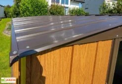 Abri De Jardin En Acier Galvanisé Imitation Bois Woodlake – 11,5 M² 9 Abri De Jardin En Acier Galvanisé Imitation Bois Woodlake – 11,5 M² -Promos Jardin Garage Magasin toiture remise jardin metal imitation bois