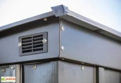 Armoire De Jardin En Acier Galvanisé 195 X 120 Cm -Promos Jardin Garage Magasin ventilation armoire jardin acier galvanise