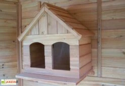 Volière Hexagonale Chardonneret -Promos Jardin Garage Magasin voliere grande taille sas d entree 1