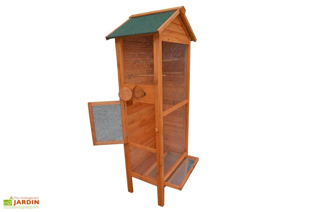 Volière Rectangulaire Pinson (77x55x158cm) 3 Volière Rectangulaire Pinson (77x55x158cm) – Image 3