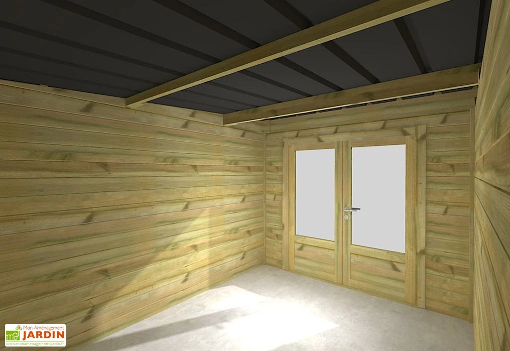 Abri De Jardin En Bois De Pin Traité Avec Auvent – 23,2 M² 4 Abri De Jardin En Bois De Pin Traité Avec Auvent – 23,2 M² – Image 4