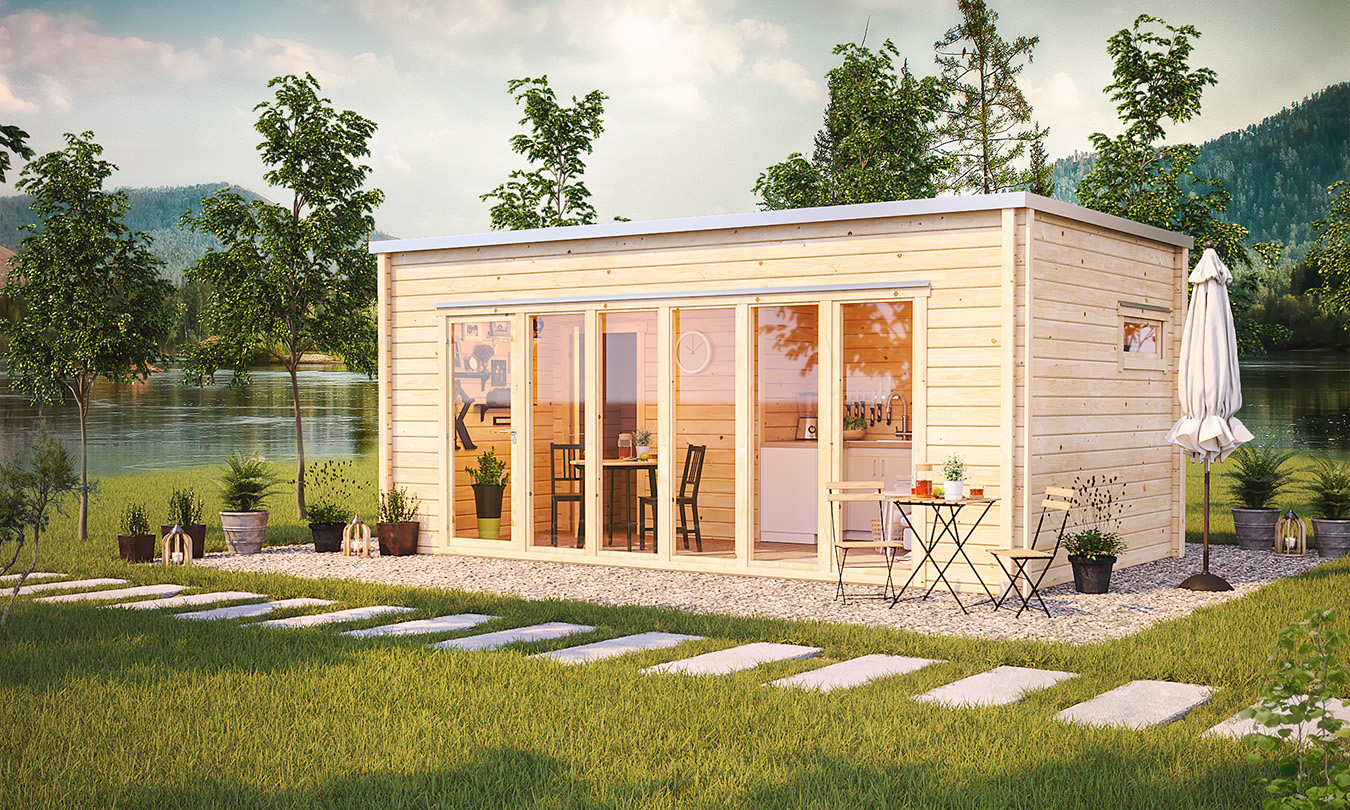 Promos Jardin Garage Magasin -Promos Jardin Garage Magasin Chalet de jardin BONSON VSP38 19m2 44mm 58mm RE2020 direct usine1